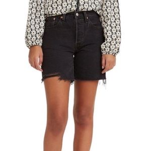 Levi's 501 Mid Thigh Shorts high rise Lunar Black